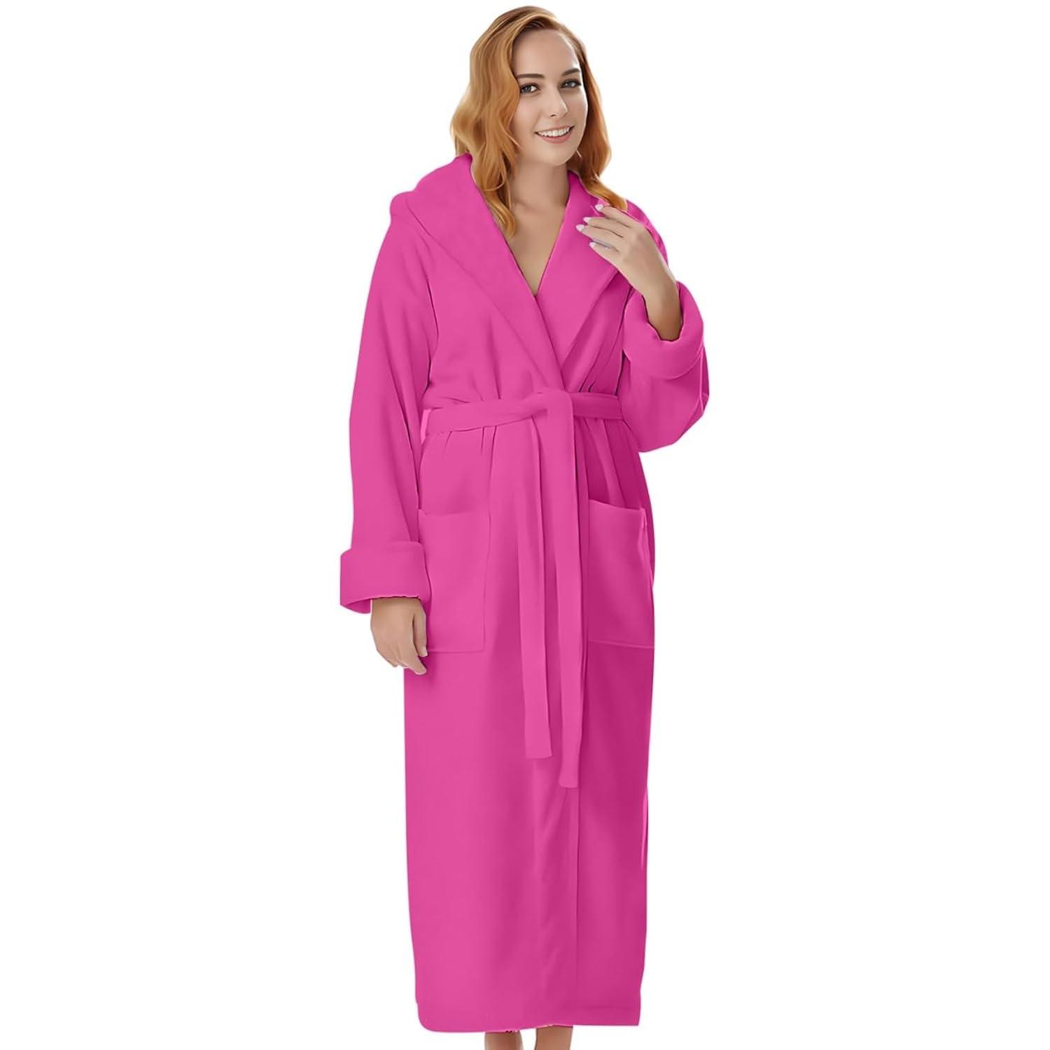 Cotton Terry Robes for Women and Men, Terry Shawl Collar Bathrobe, ONE SIZE - UNISEX Men & Women Spa Robe
