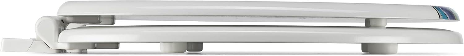 Croydex Steven Brown Artwork 19in Round Wood Toilet Seat, Colorful Giraffes Design