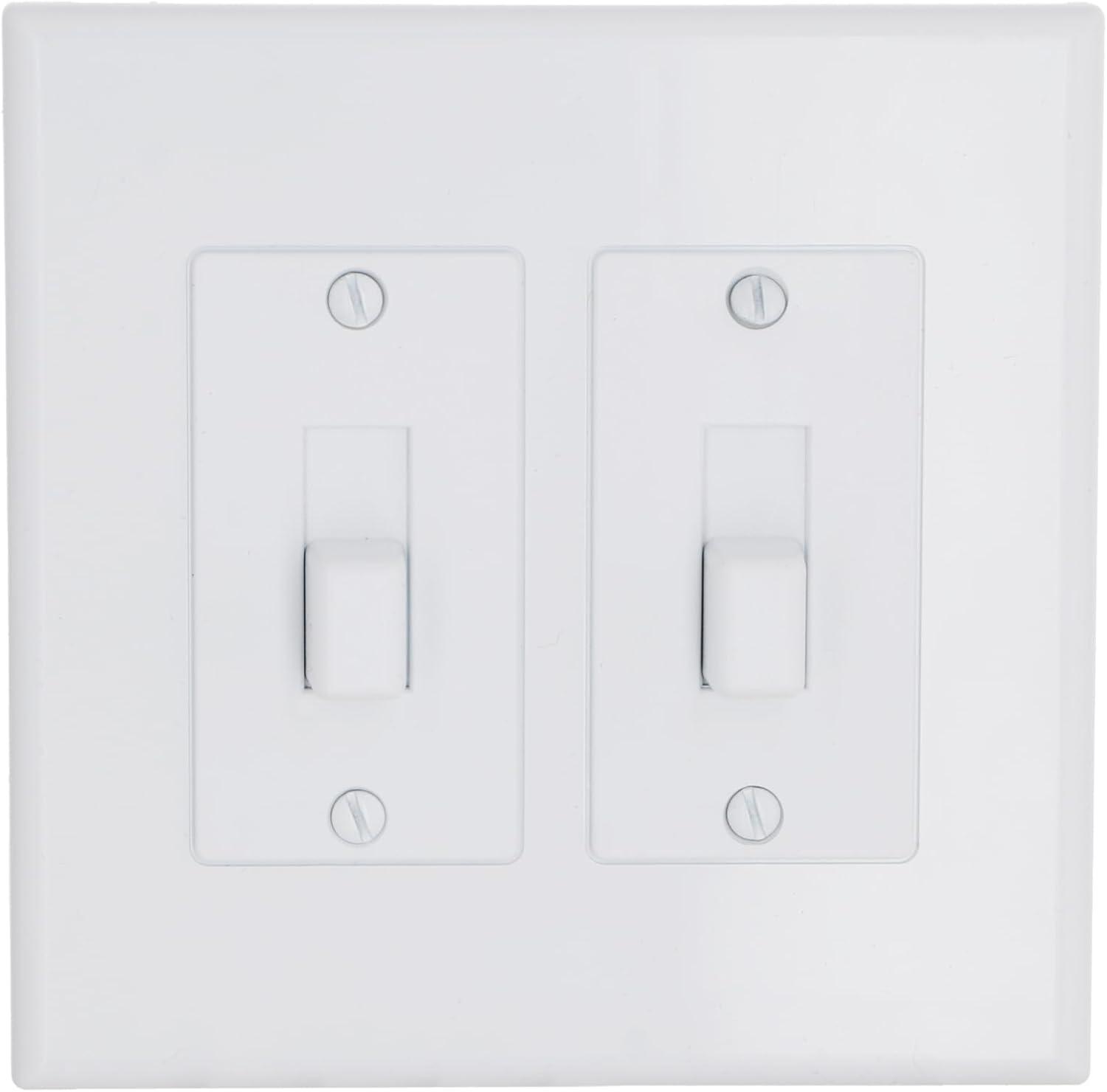 Revive White Smooth 2-Gang Wall Plate Cover