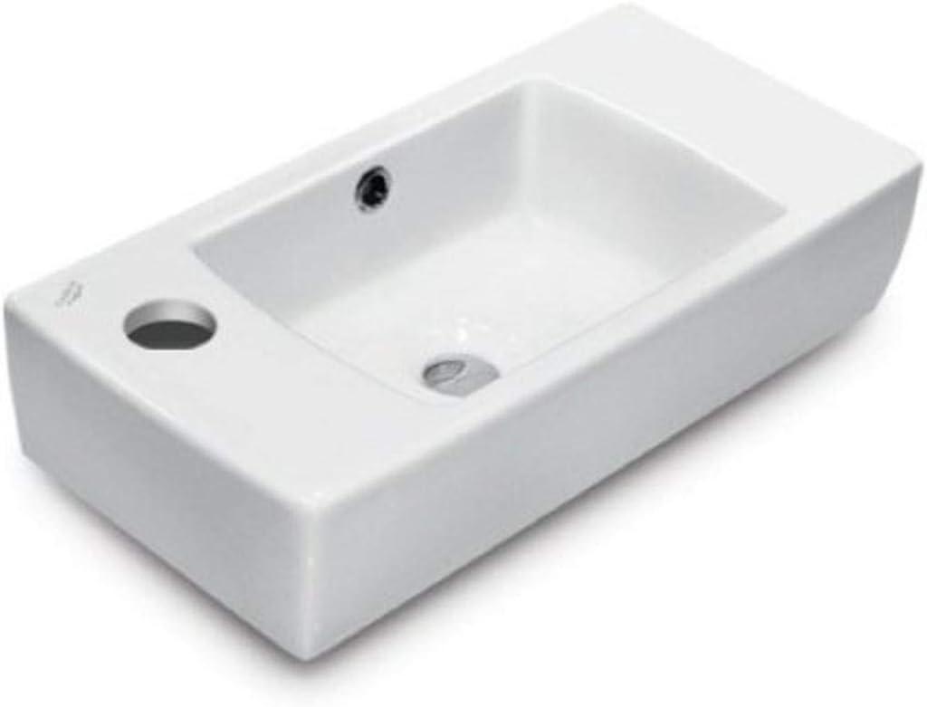 Nameeks 001600-U-One Hole Cerastyle 19-7/10" Ceramic Wall Mounted Bathroom Sink - White