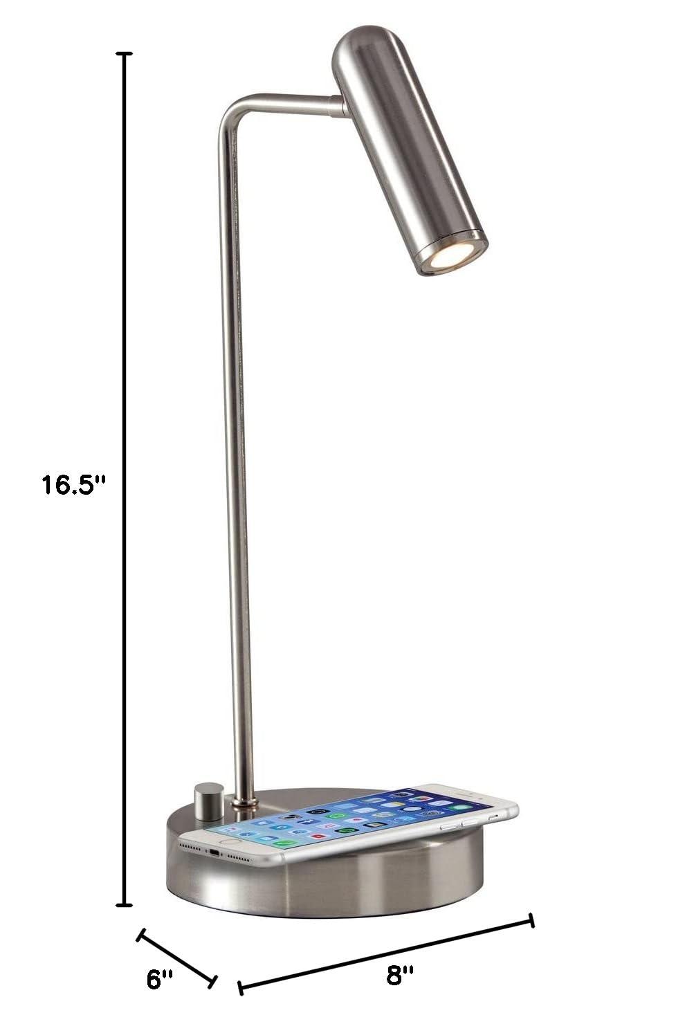 Avon 17" Desk Lamp With USB And Wireless Charging