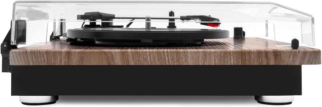 Victrola Montauk Bluetooth Turntable System with Bookshelf Speakers (Farmhouse Walnut)