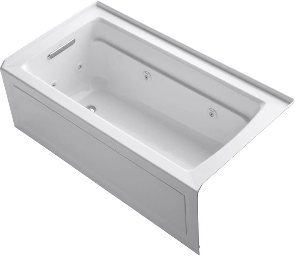 Archer 60" x 32" Acrylic Alcove Whirlpool Bathtub with 8 Adjustable Jets