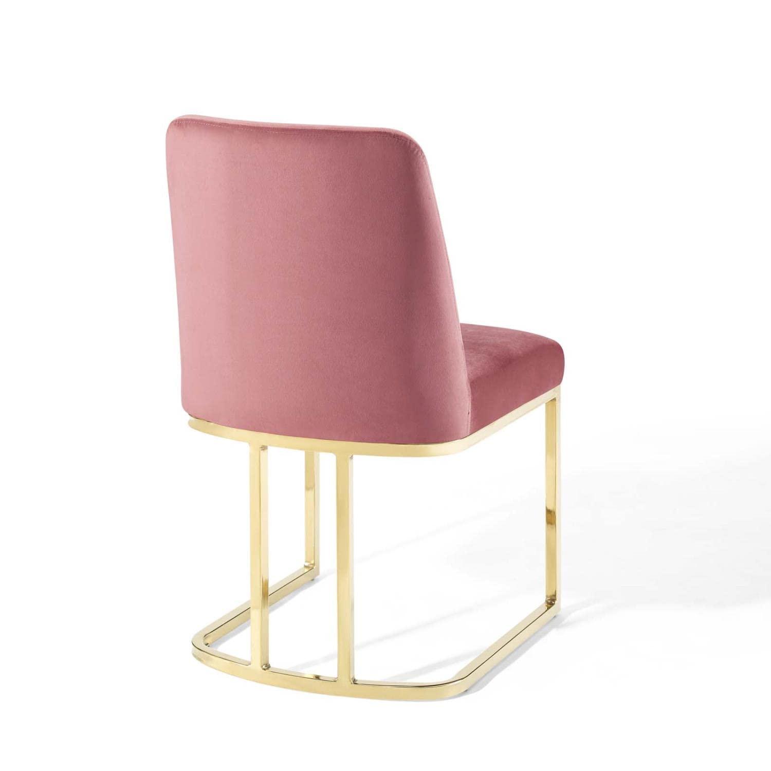 Modway Amplify Sled Base Performance Velvet Dining Side Chair