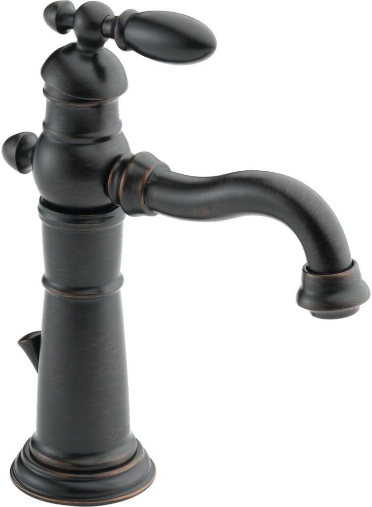 Victorian Single Hole Bathroom Faucet with Drain Assembly