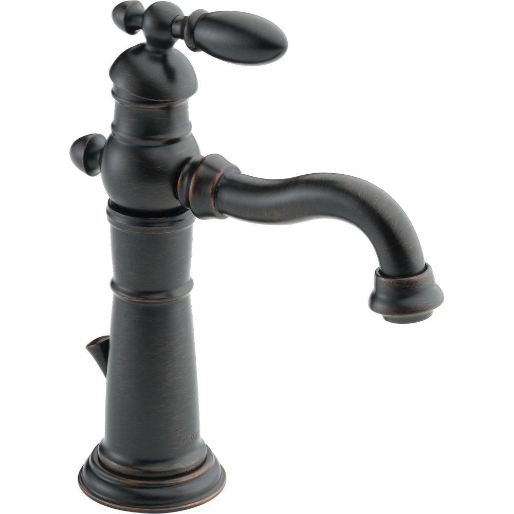 Victorian Single Hole Bathroom Faucet with Drain Assembly