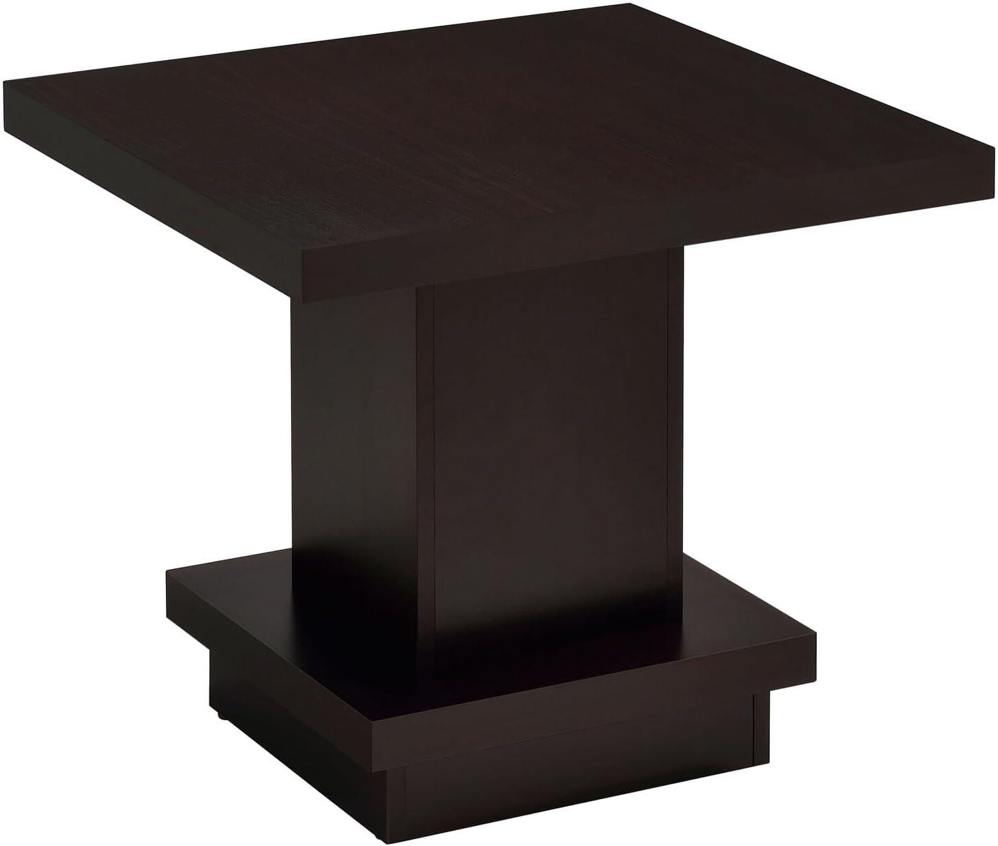 Reston Square Wood End Table Cappuccino Brown - Coaster