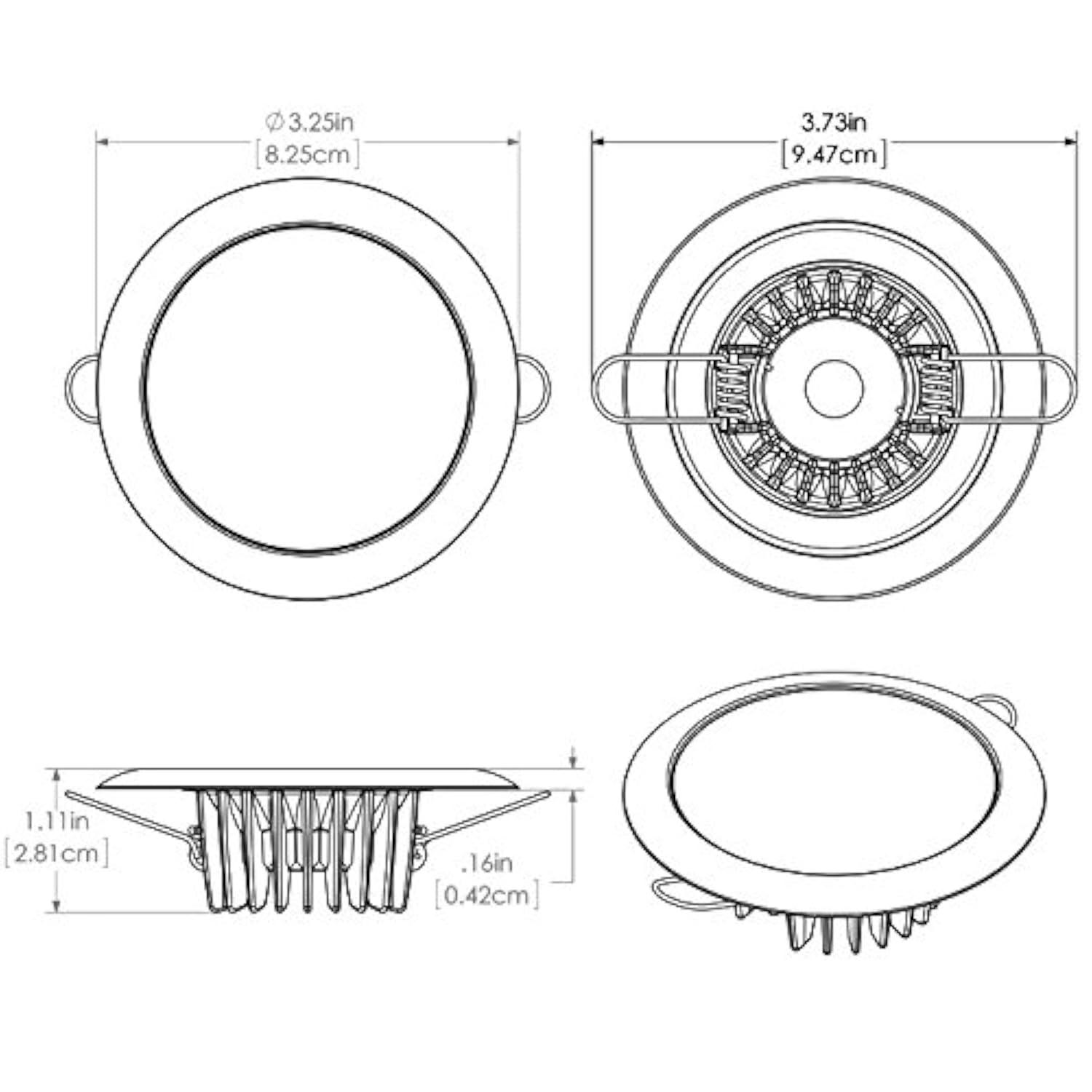 Lumitec Mirage - Flush Mount Down Light - Glass Finish/Polished SS Bezel - White Non-Dimming