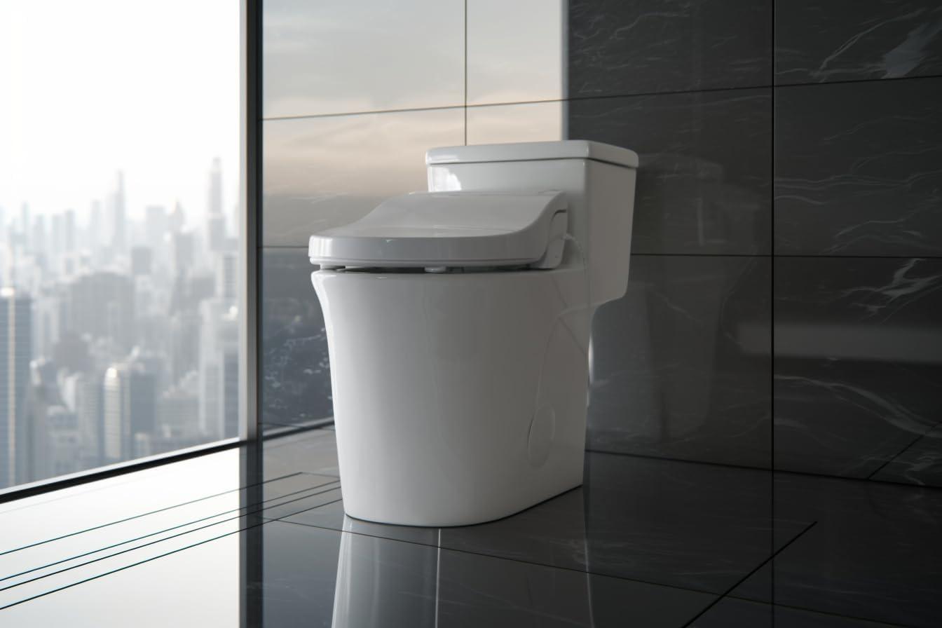 SB-2400ER Electric Bidet Toilet Seat for French Curve and Elongated Toilets White - SmartBidet: Heated, Polypropylene with Warmer Function