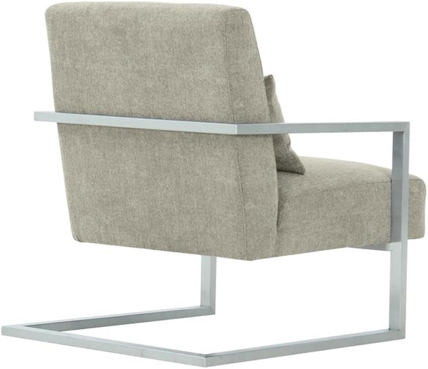 Armen Living Skyline Modern Fabric Upholstered Accent Chair in Gray