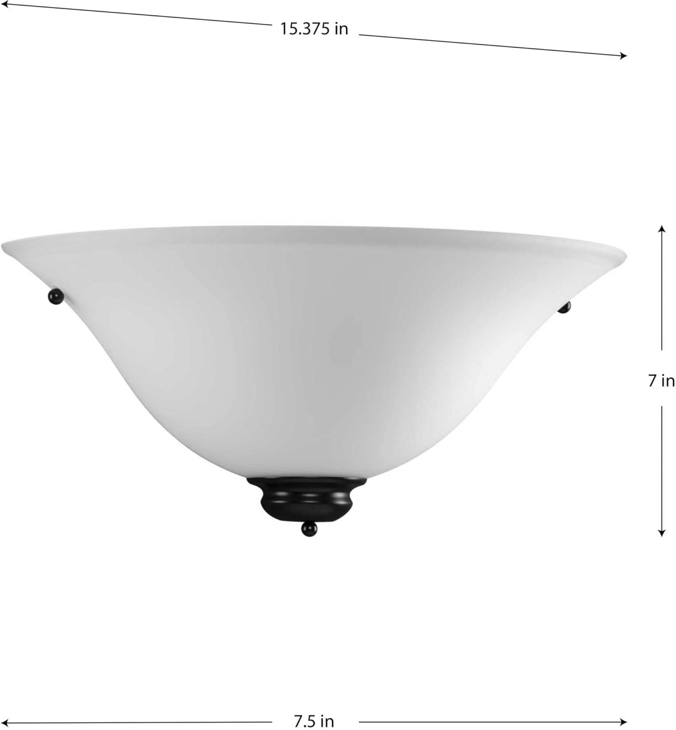 Progress Lighting, Flared Cone Collection, 1-Light Wall Sconce, Brushed Nickel, Etched Glass, Material: Steel