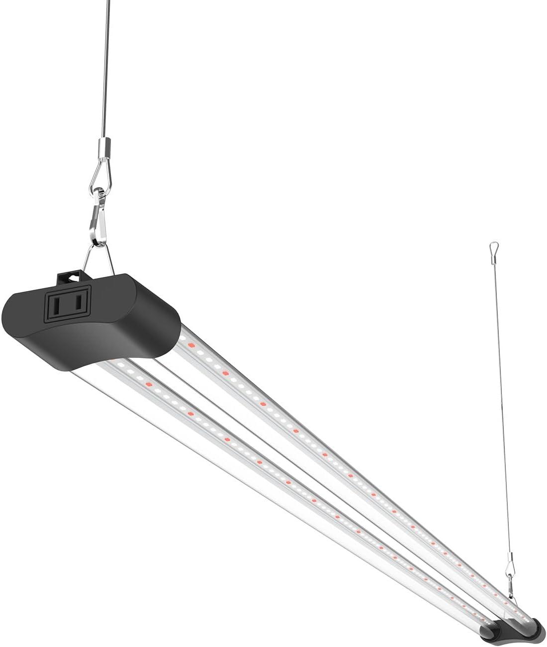 BoostGro 4FT LED Grow Light, Full Spectrum with Enriched Red Light, Linkable Design, for Indoor Plants and Gardening (1-pack)