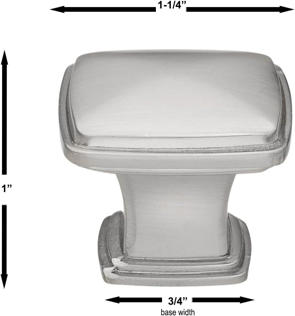 Deco 1 1/4" Length Square Knob Multipack