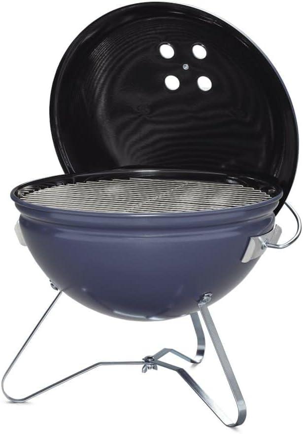 Slate Blue 14-Inch Portable Charcoal Kettle Grill