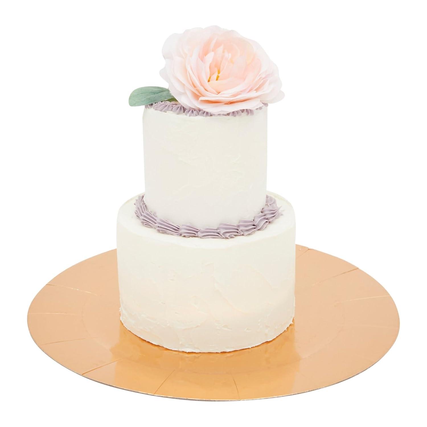 4 Tier Round Foam Cake Dummy Set, 4" 6" 8" 10" Fake Wedding Cake Dummies for Display, Decorating, 14.4" Tall Dummies (White)