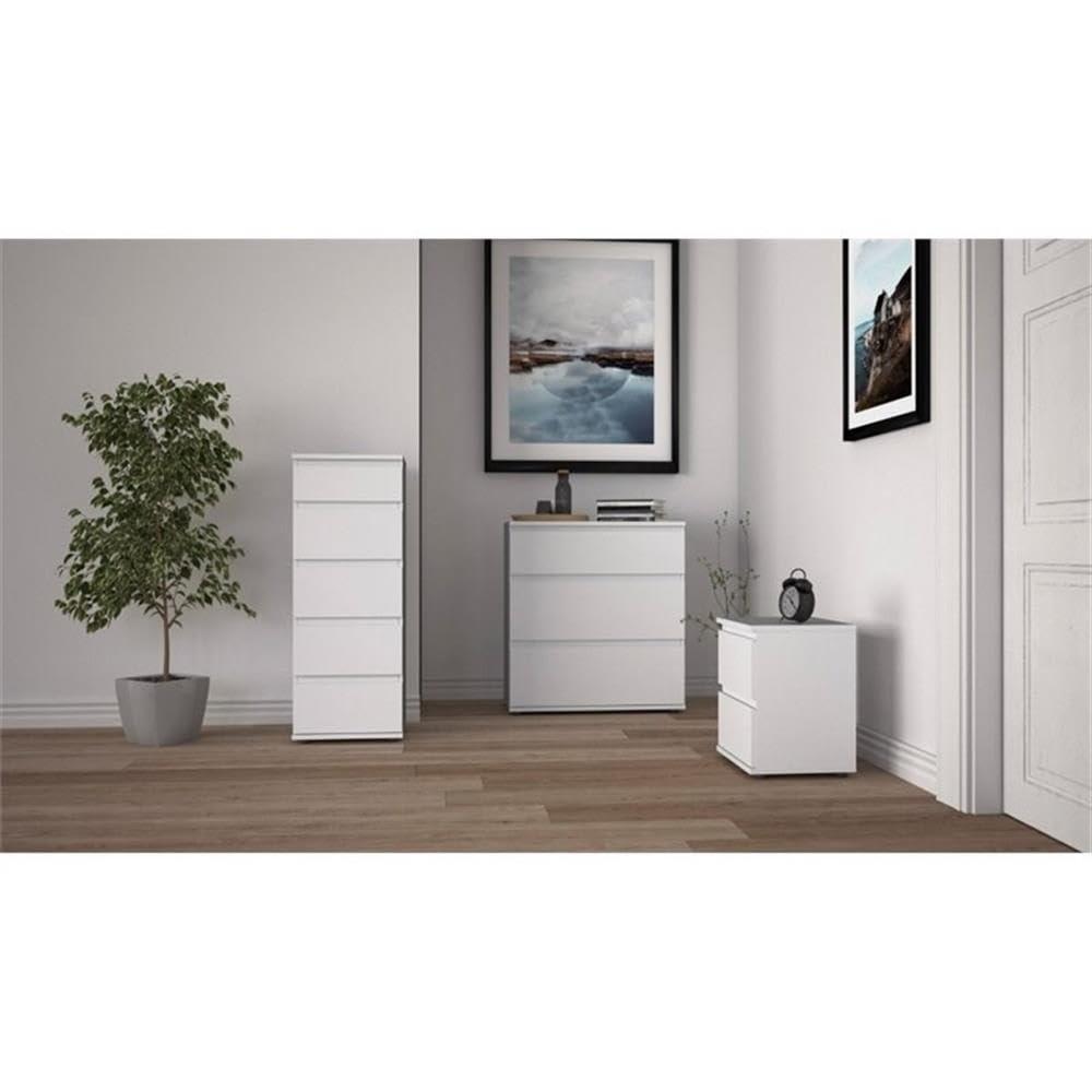 Tvilum, Aurora 2 Drawer Nightstand, White