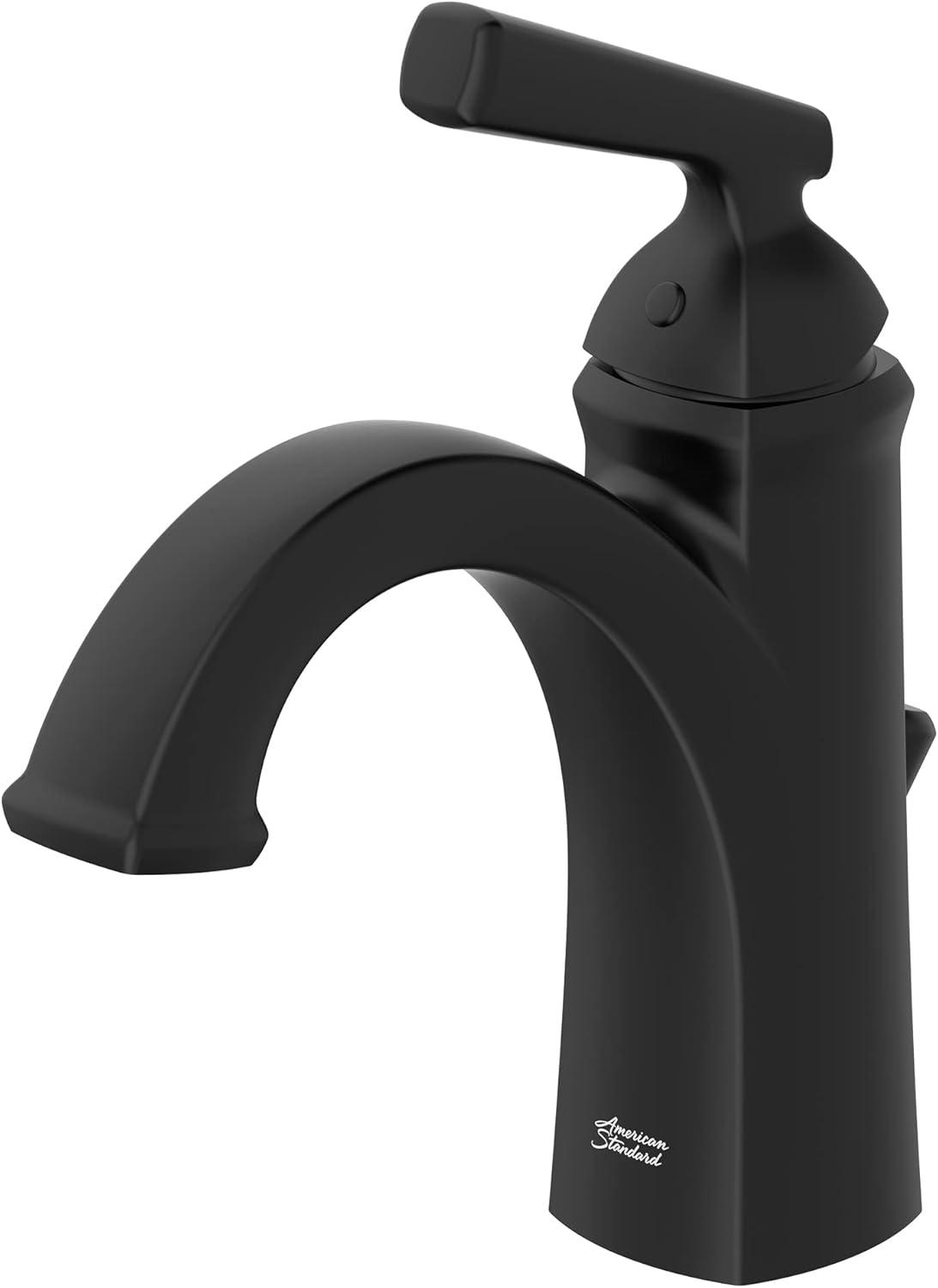 Matte Black Brass Single Hole Bathroom Faucet