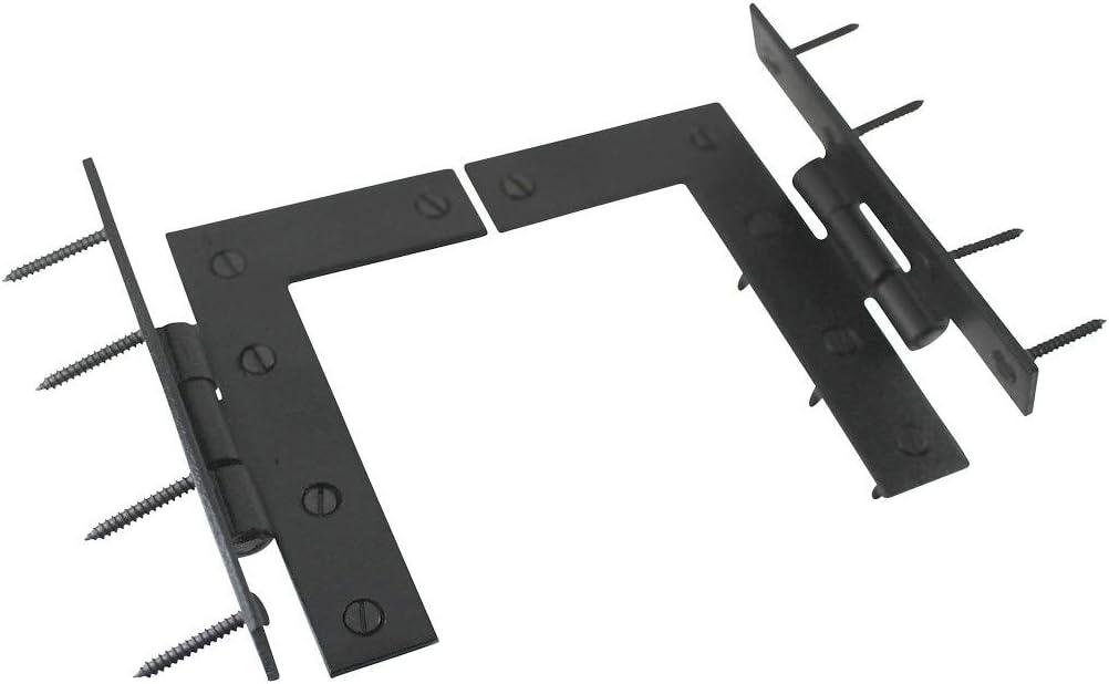 Pair Flush H-L Wrought Iron Cabinet Hinge Surface Mount Hinge