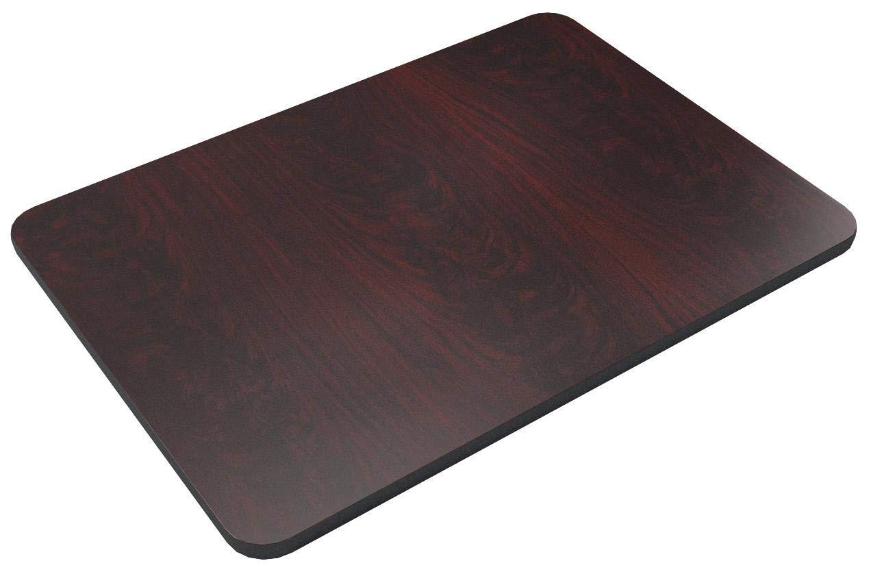 Flash Furniture 30'' x 42'' Rectangular Table Top with Black or Mahogany Reversible Laminate Top