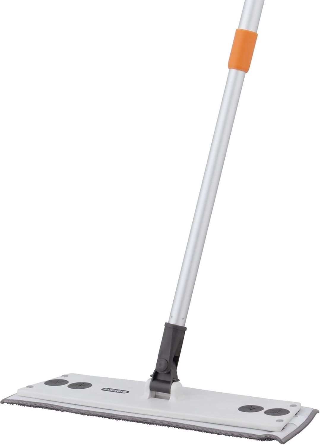 Superio Grey Microfiber Flat Mop with Telescopic Handle