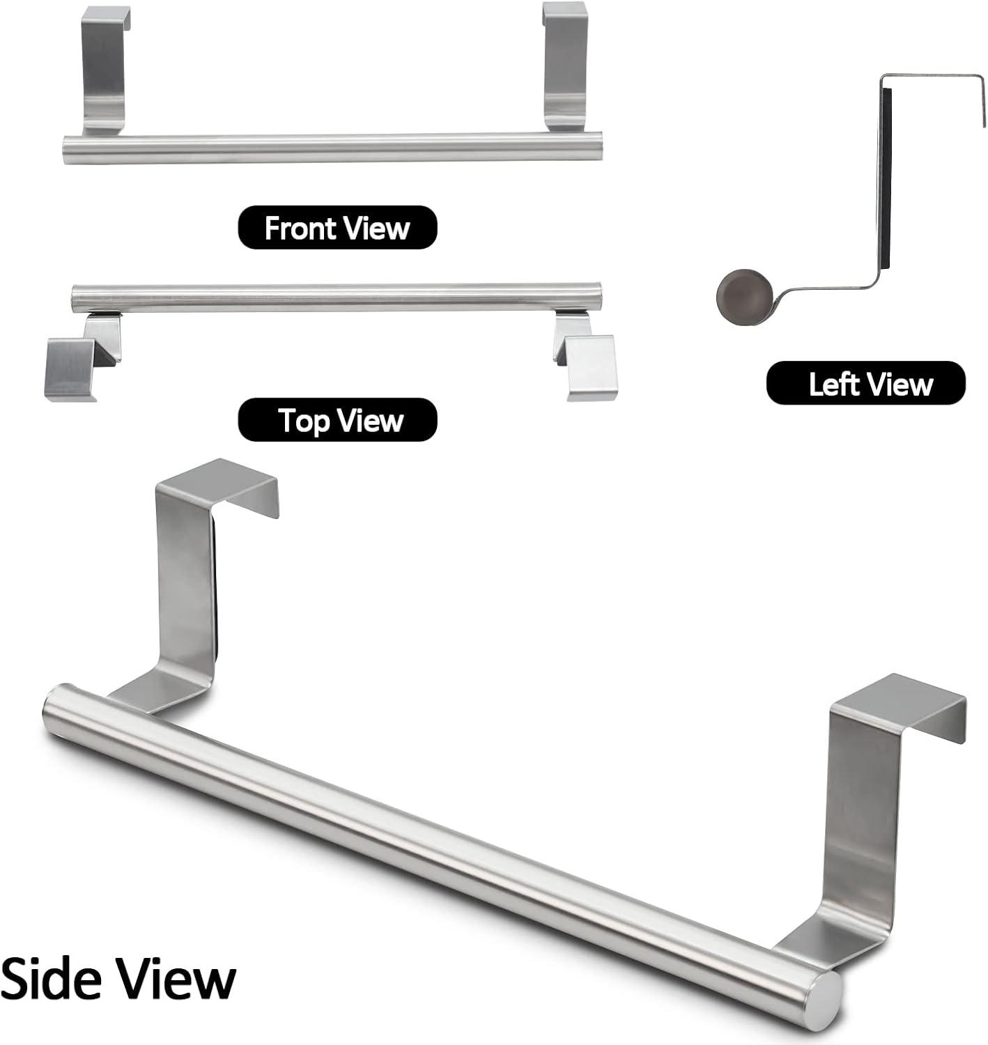 Suploo AUMJJE19 2 Pack Stainless Steel Over Door Towel Rack Bar Holders