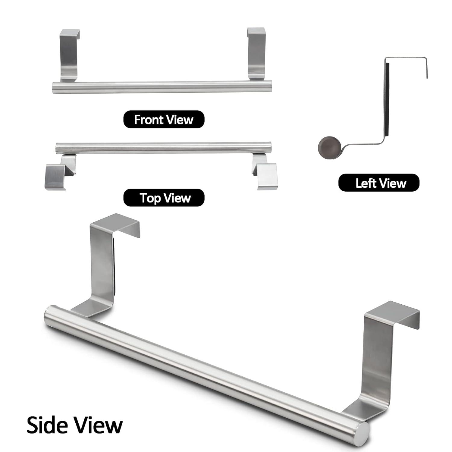 Suploo AUMJJE19 2 Pack Stainless Steel Over Door Towel Rack Bar Holders