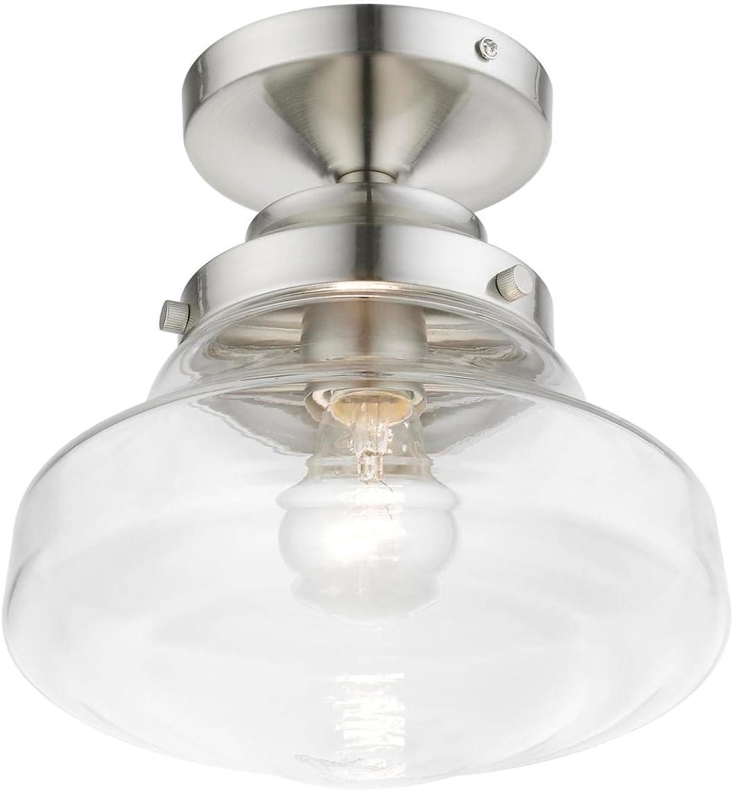 Livex Lighting Avondale 1 - Light Semi-Flush Mount in  Brushed Nickel
