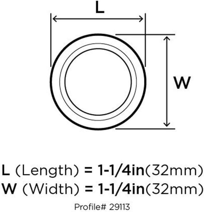 Oil-Rubbed Bronze Round 1-1/4 Inch Cabinet Knob