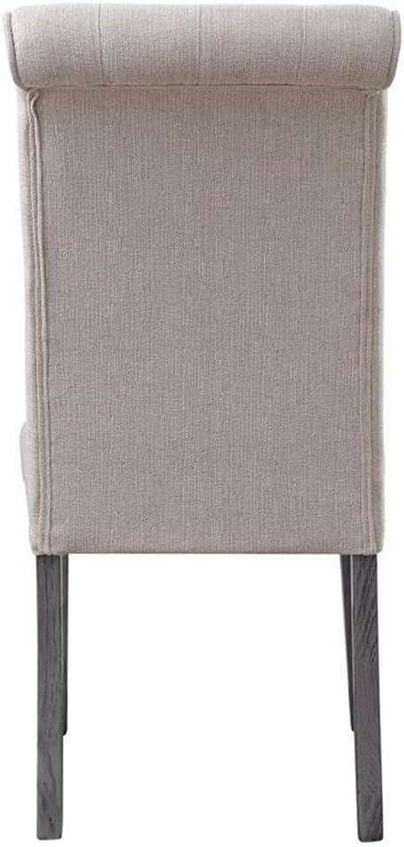 Tufted Linen Upholstered Side Chair