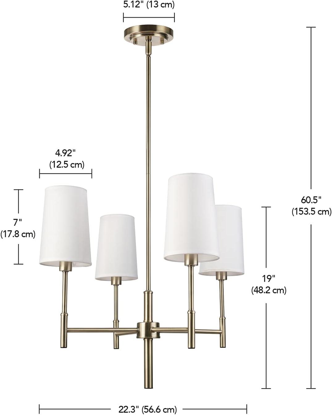 Mercer41 Asuman 4 - Light Dimmable Classic / Traditional Chandelier