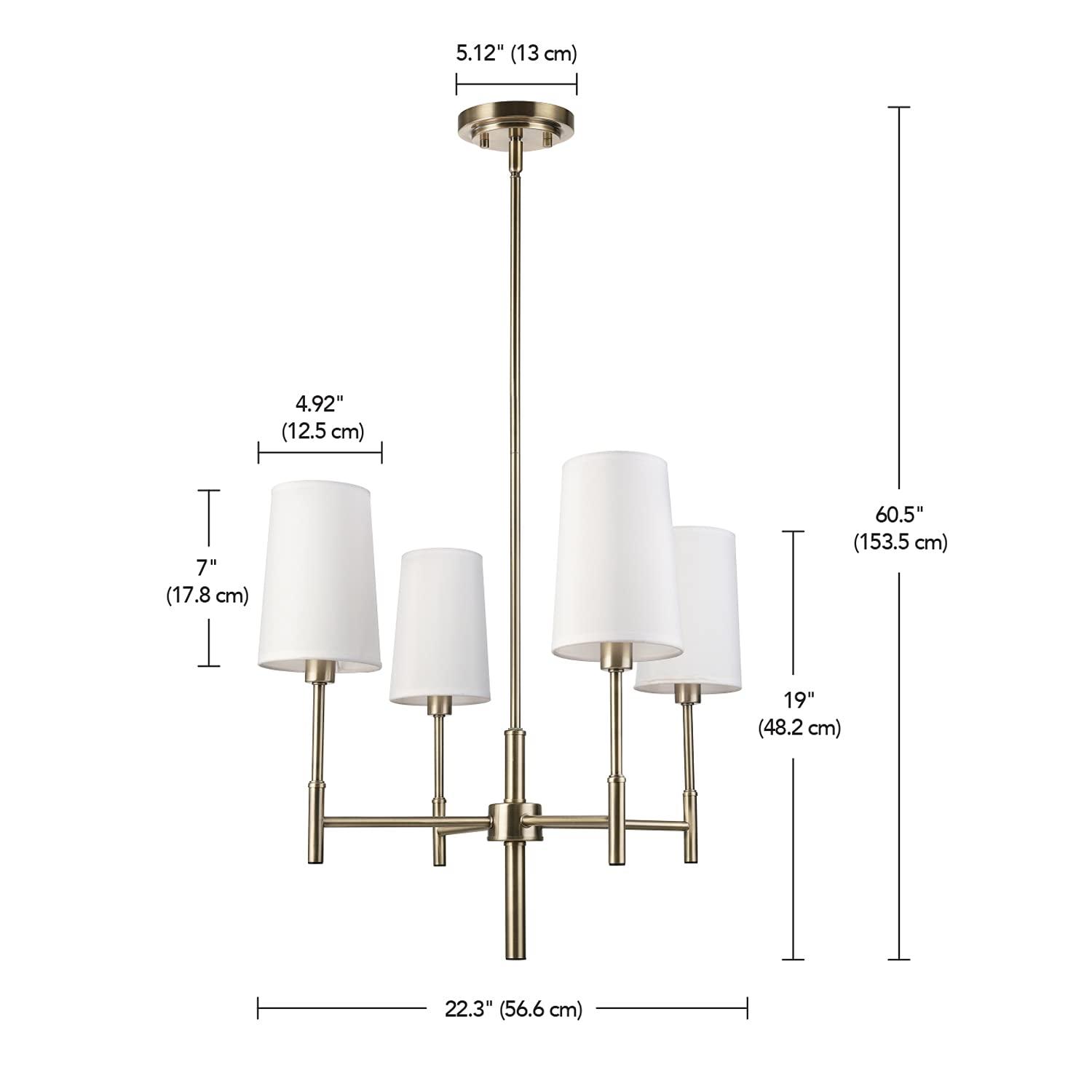 Mercer41 Asuman 4 - Light Dimmable Classic / Traditional Chandelier
