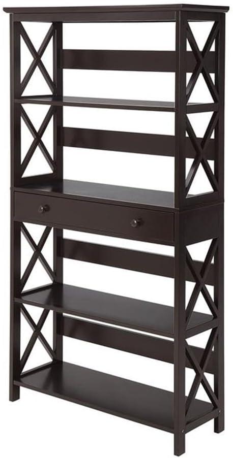 Convenience Concepts Oxford 5-Tier Bookcase with Drawer, Multiple Finishes