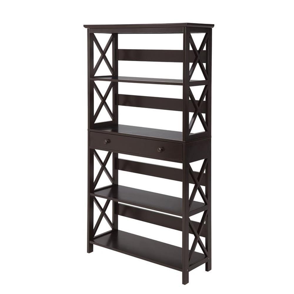 Convenience Concepts Oxford 5-Tier Bookcase with Drawer, Multiple Finishes