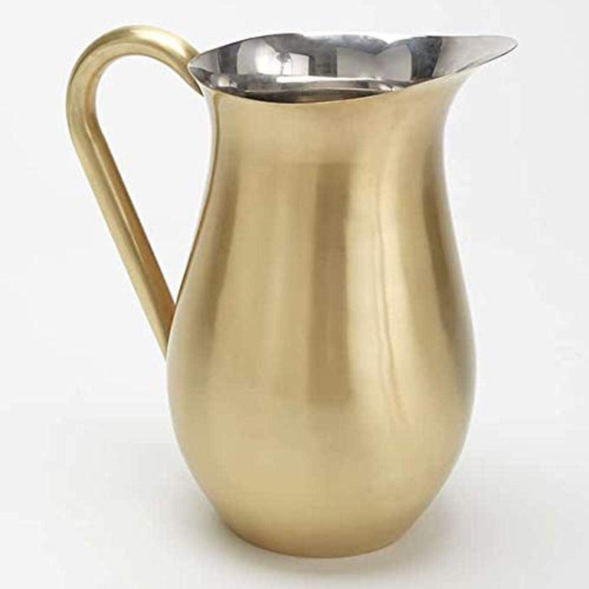 Gold Satin Finish Stainless Steel 84 oz Bell Pitcher