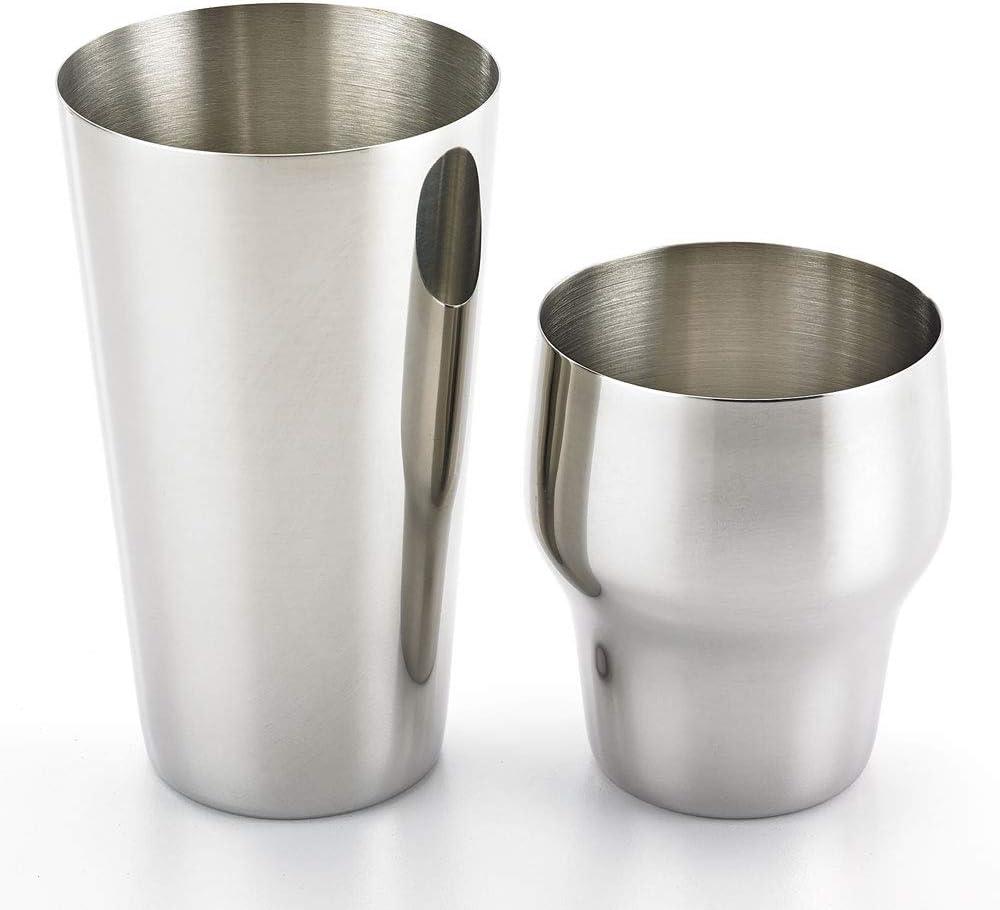 24oz Silver Stainless Steel Cocktail Shaker Set