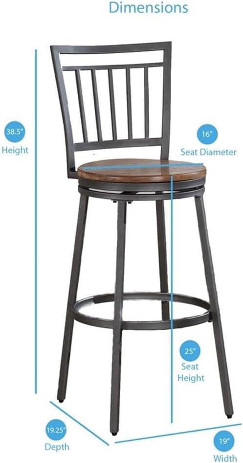 American Woodcrafters Filmore Counter Stool - Slate Gray/Golden Oak