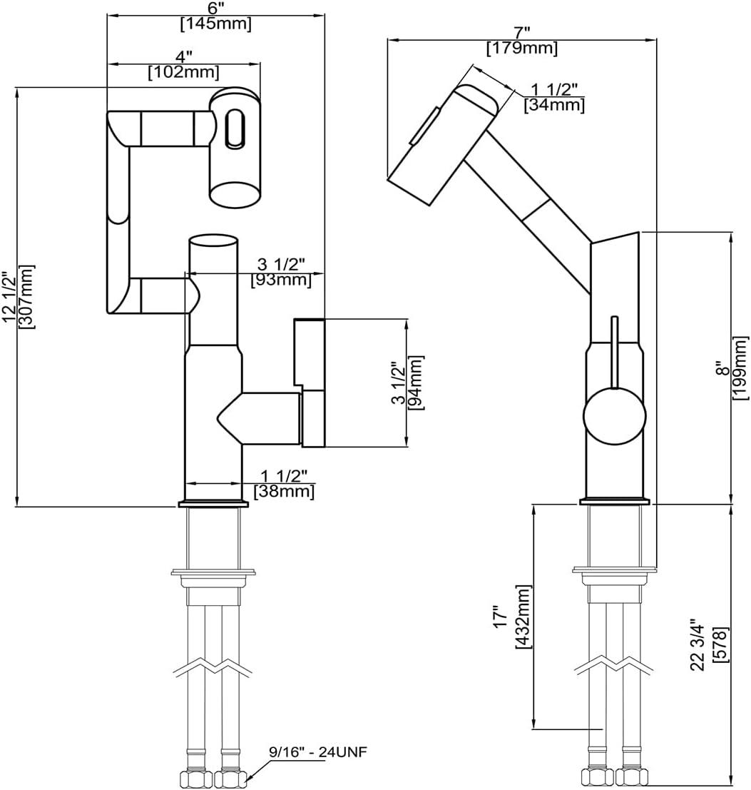 Lefton Rotatable Single Hole Bathroom Faucet with Temperature Display BF2204