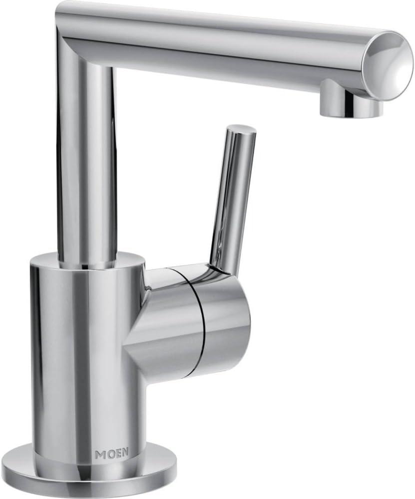 Modern Black Chrome Single Hole Bathroom Faucet