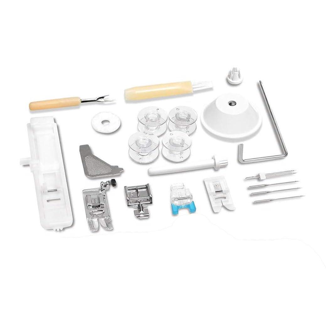 NECCHI Q132A Sewing Machine with Extension Table, Italian Designed, Stainless Steel Metal Bedplate, 32 Built-In Stitches, Accessory Kit Included.