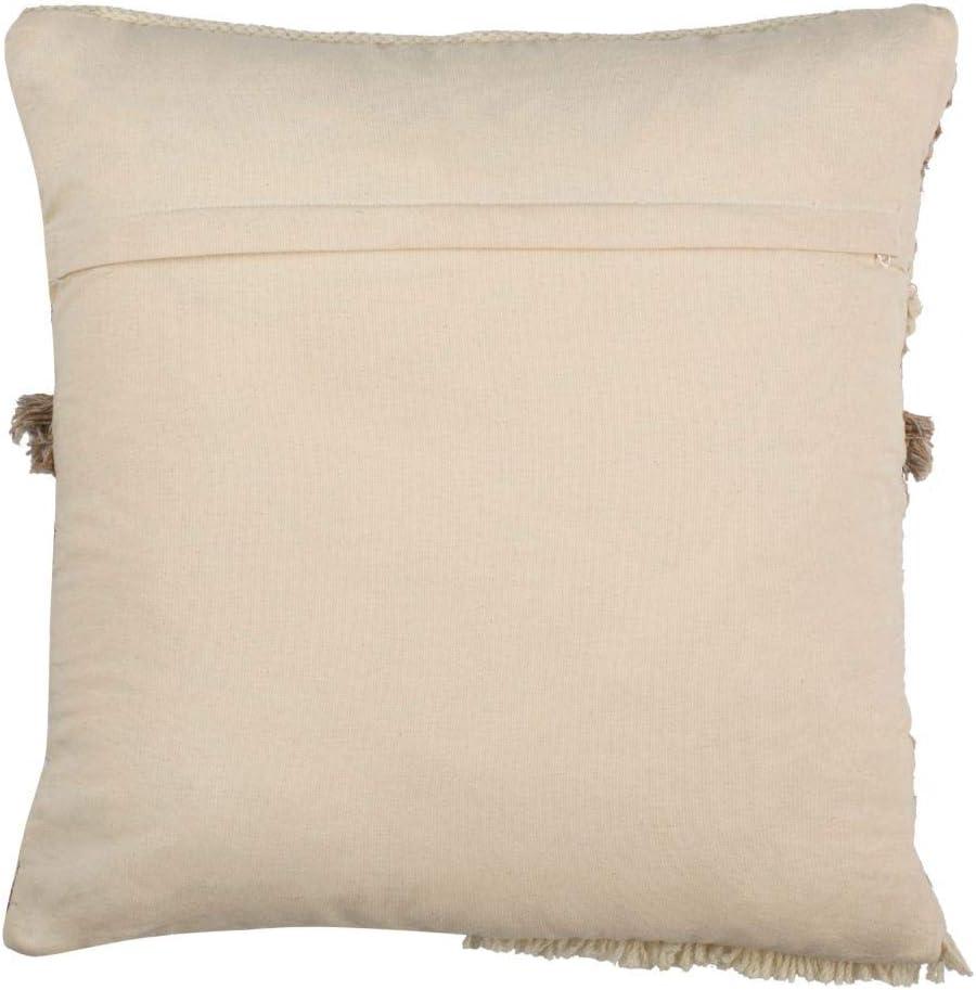 Demna Beige and Gray Wool Bohemian Throw Pillow