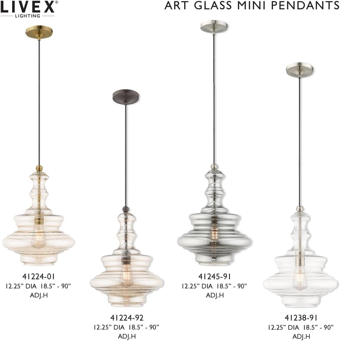 Livex Lighting Art Glass 12 in. 412 Pendant Light