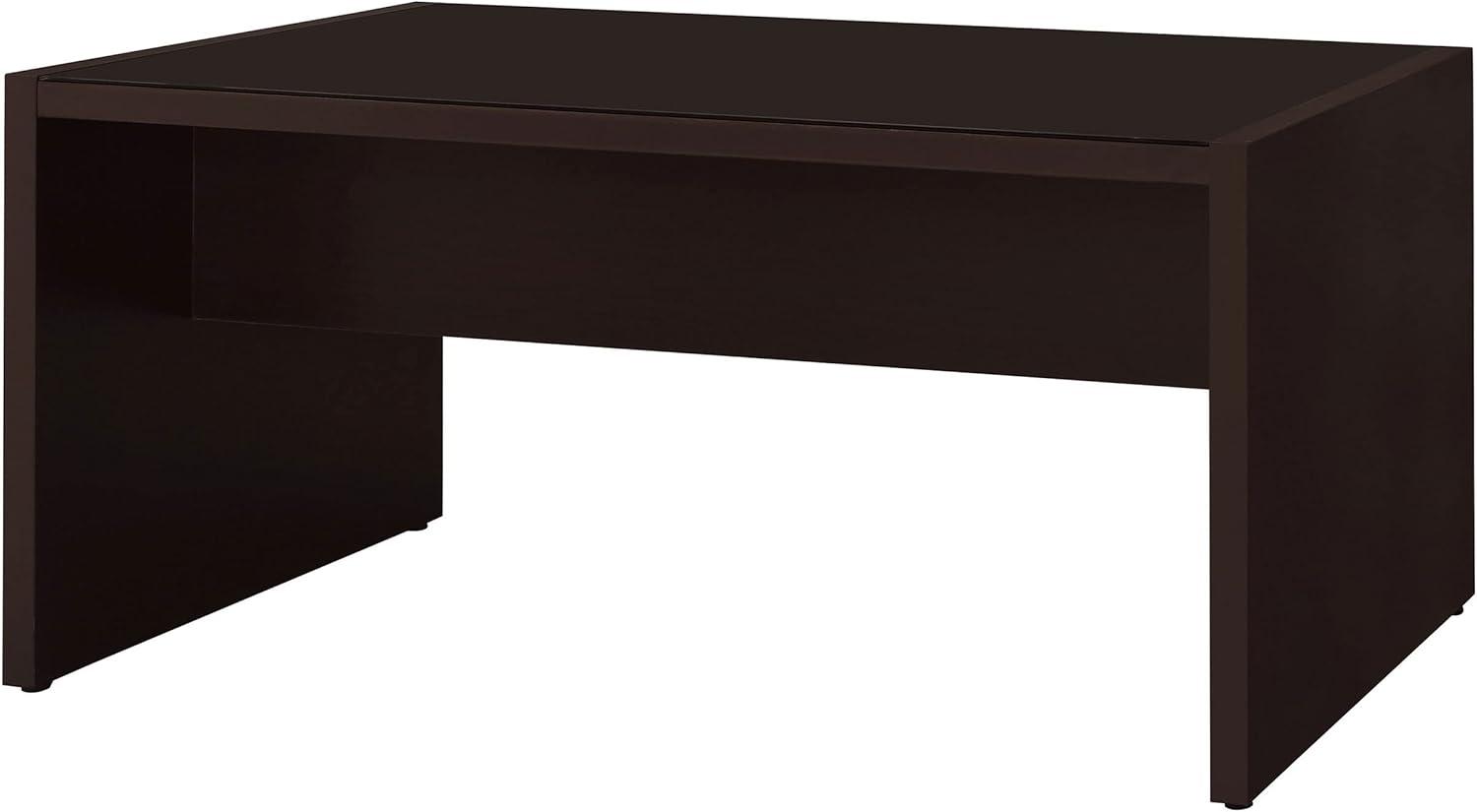 Black Wood Home Office Desk with Drawer and Keyboard Tray