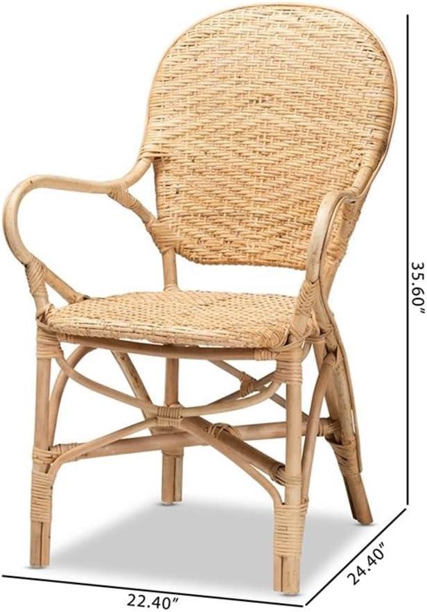 Genna Rattan Dining Chair Set Natural/Brown - bali & pari