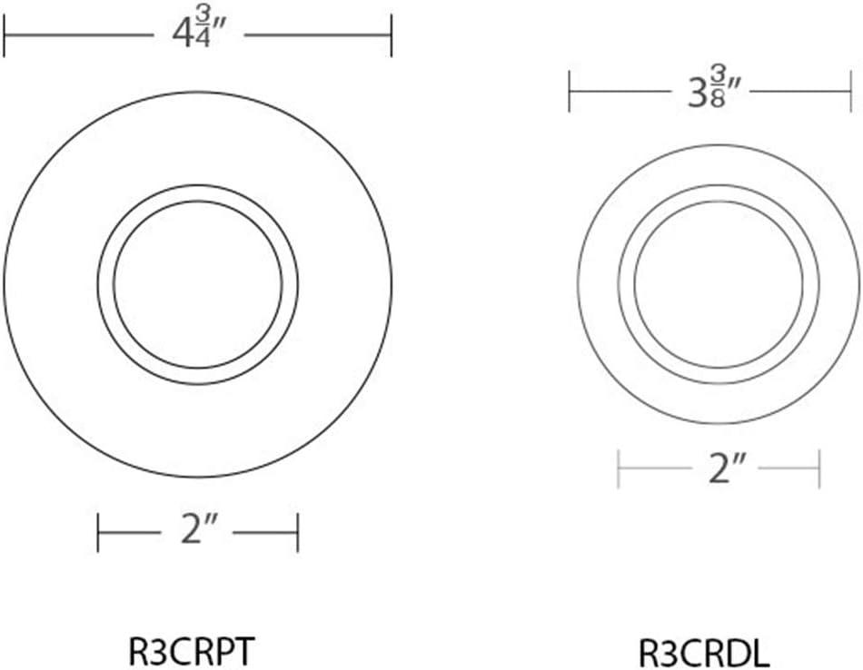 White Aluminum 3.5" Round LED Pinhole Trim