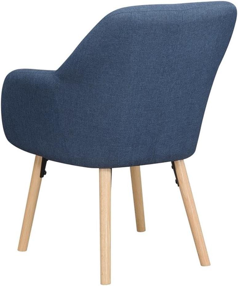Convenience Concepts Take a Seat Charlotte Wingback Upholstered Accent Armchair, Denim Blue Fabric