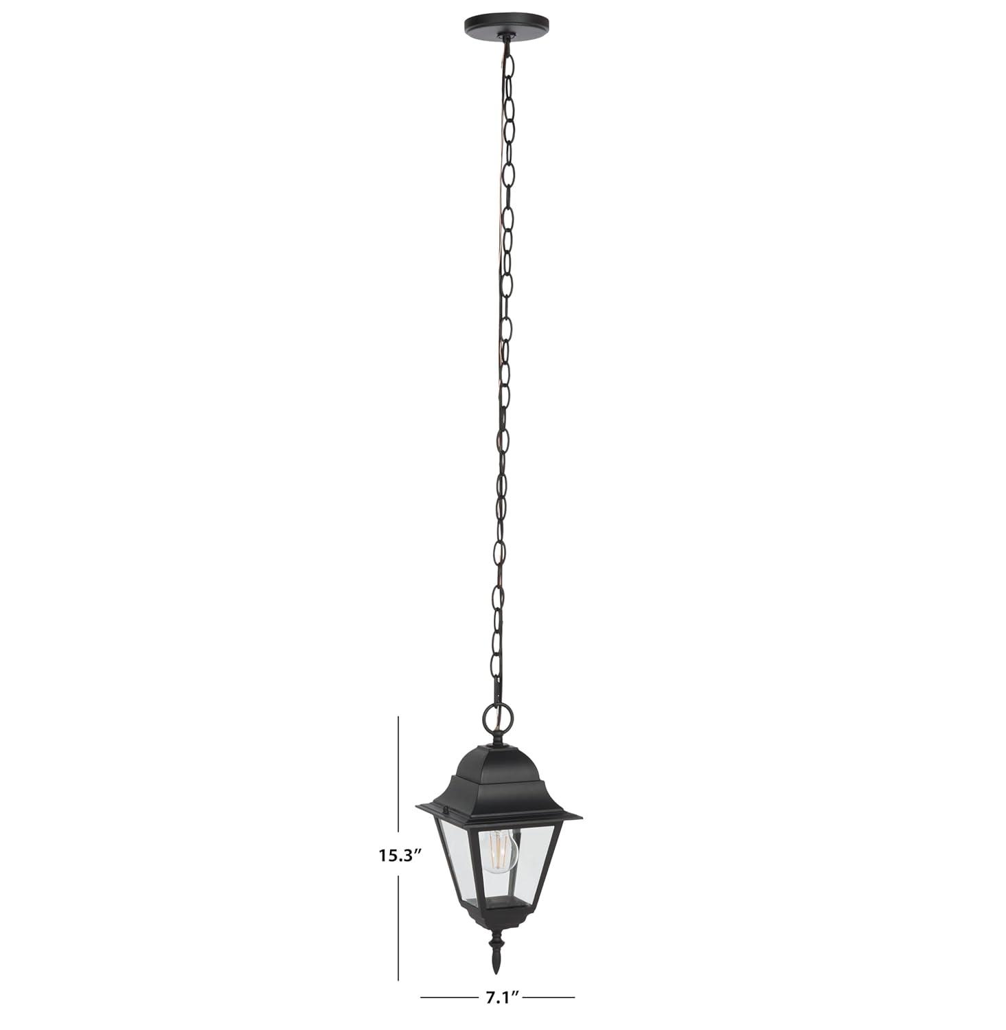 Rhion 7.1" Outdoor Pendant - PLT7027 - Black - Safavieh