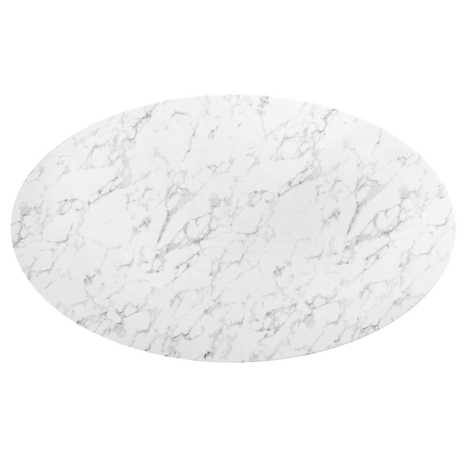 Modway Modway Lippa Oval Artificial Marble Dining Table