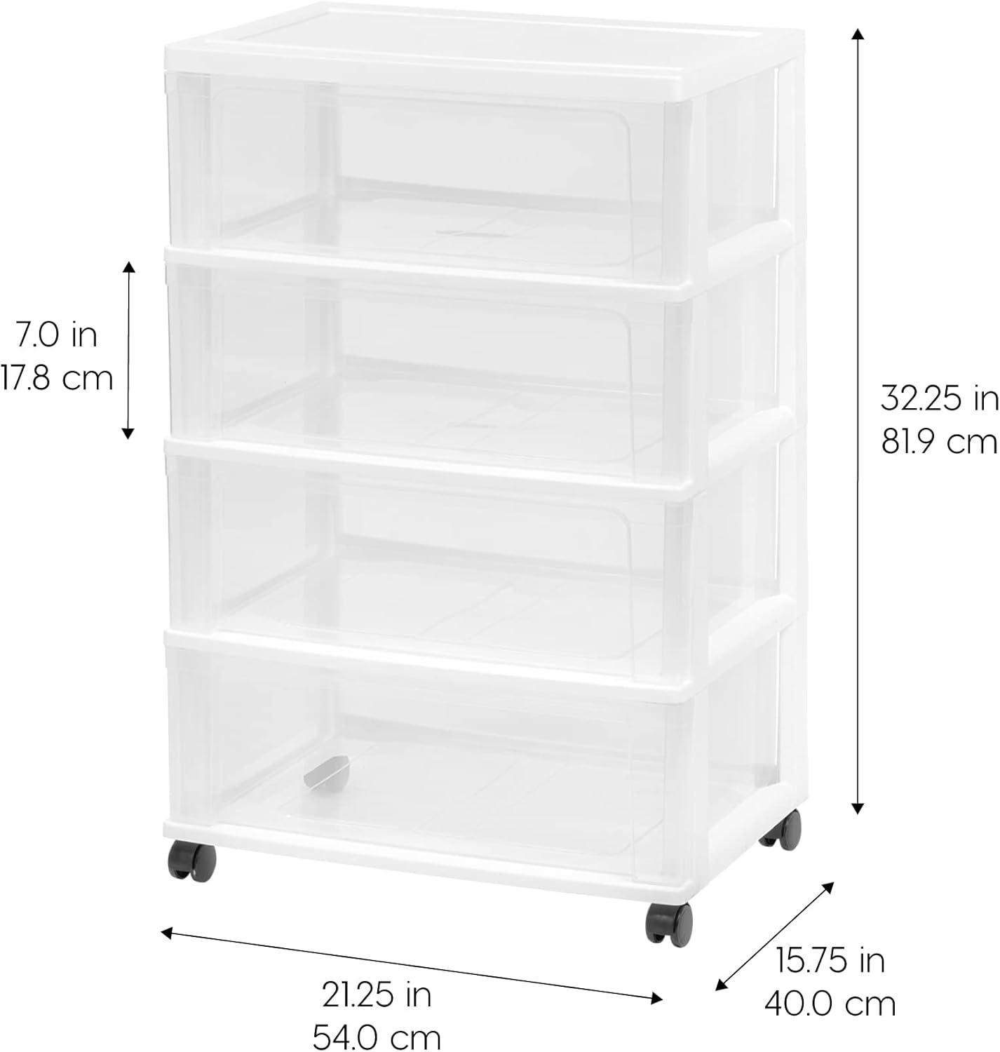 IRIS USA Plastic Storage Drawers Container Organizer for Clothes