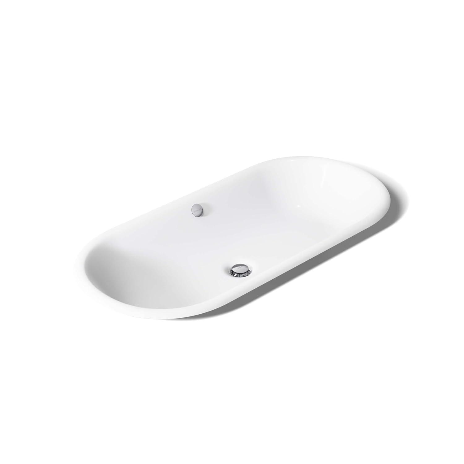 Iron Plains Capsule Vessel/Drop-In/Under-Mount Bathroom Sink with Iron Gate Painted Underside