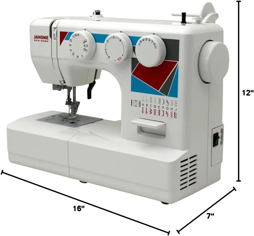 White Computerized Sewing Machine with Automatic Needle Threader